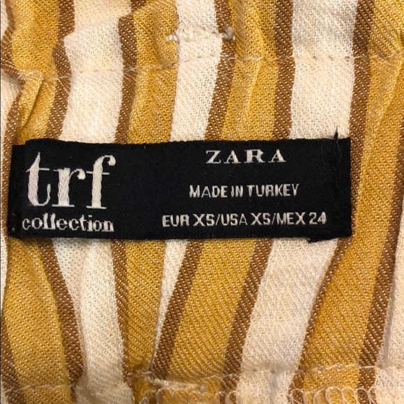 Zara Yellow Vertical Stripe Shorts - Picture 3 of 3
